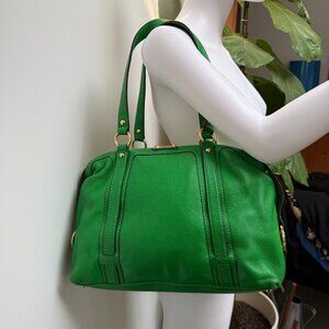 MK Authentic Michael Kors Leather Shoulder Bag - Green